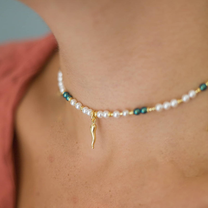 COLLANA PERLE - indossata2