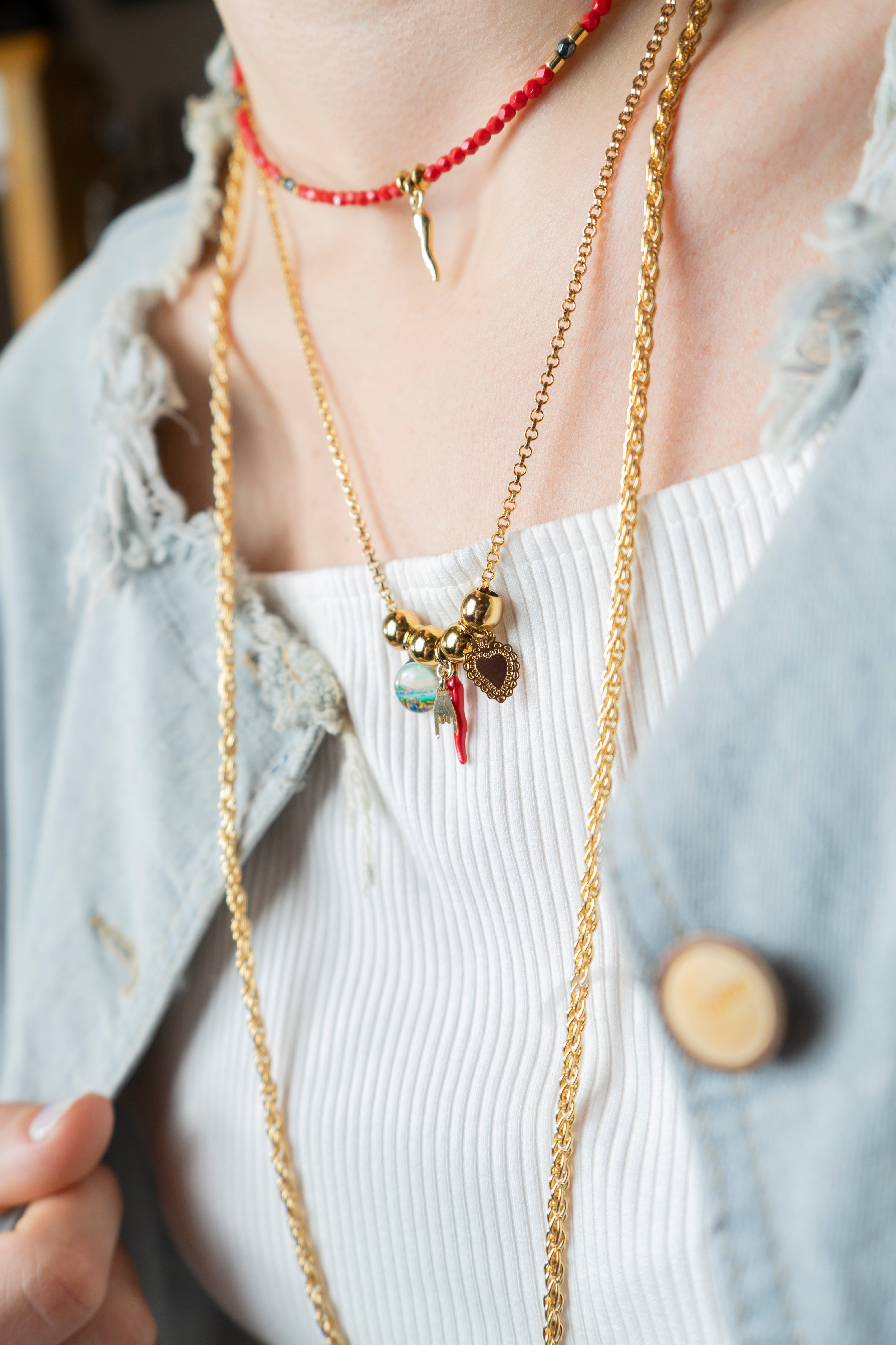 Red Horns Necklace