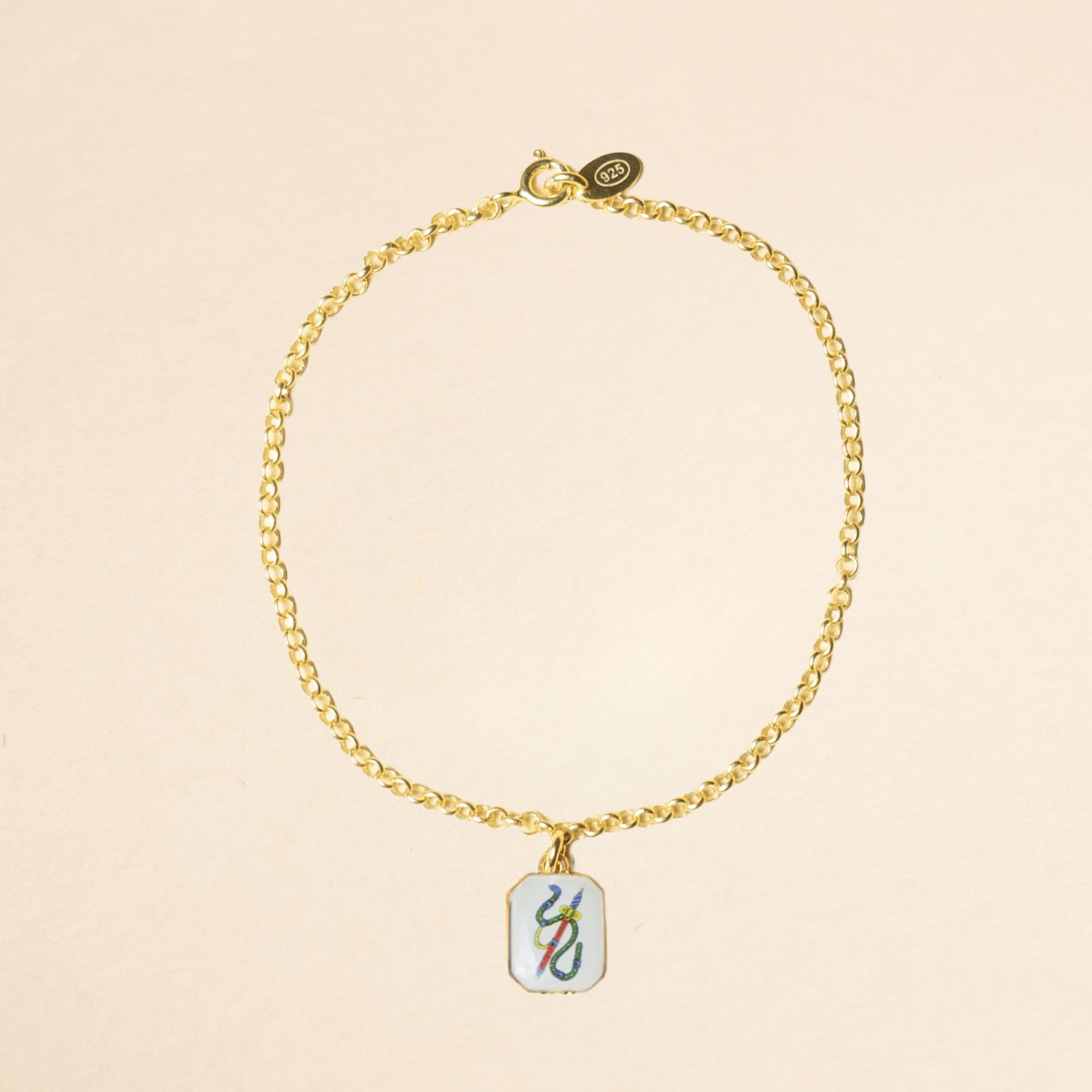Bracciale Asso Carte Napoletane Dorato