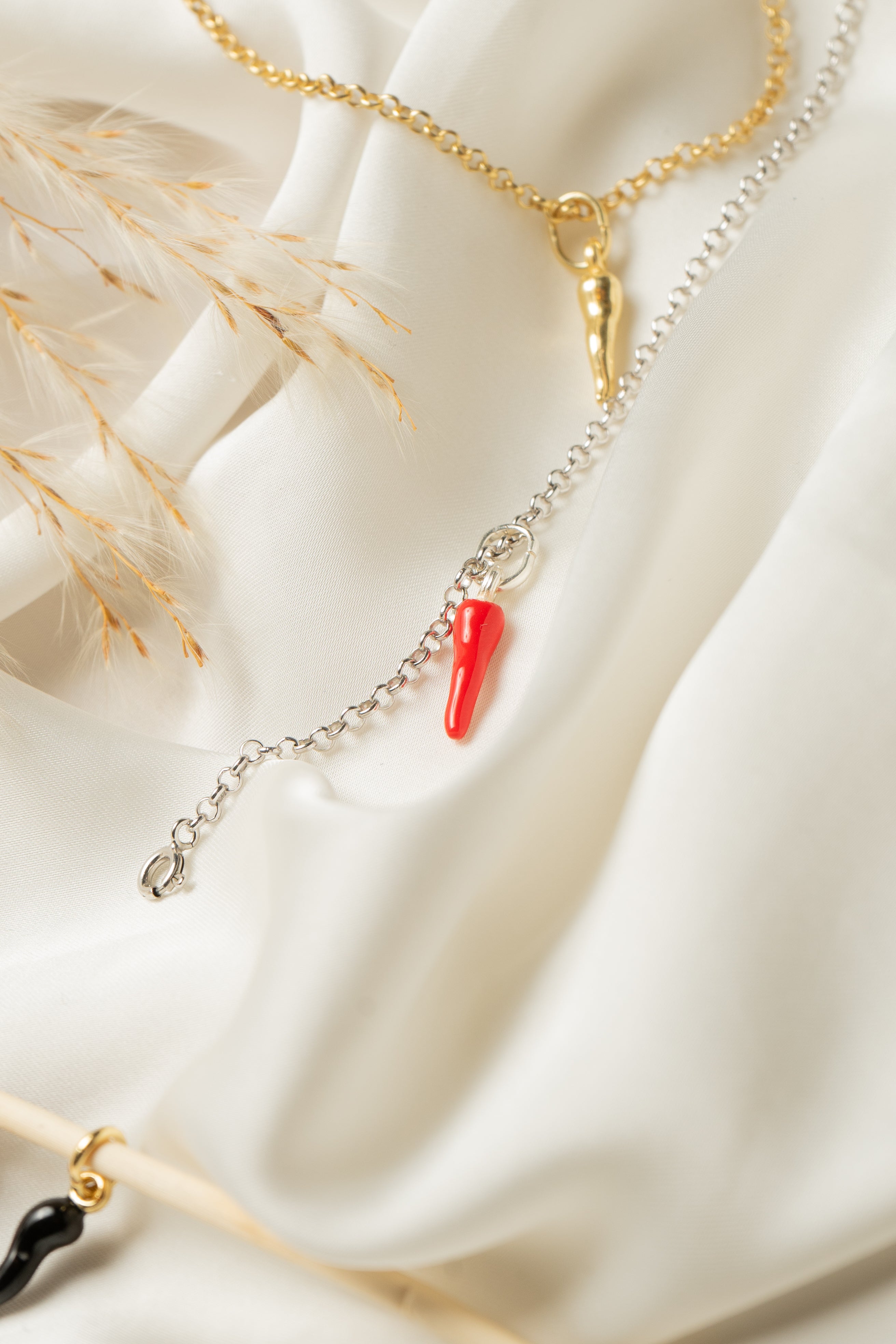 Bracciale Argento con Corno