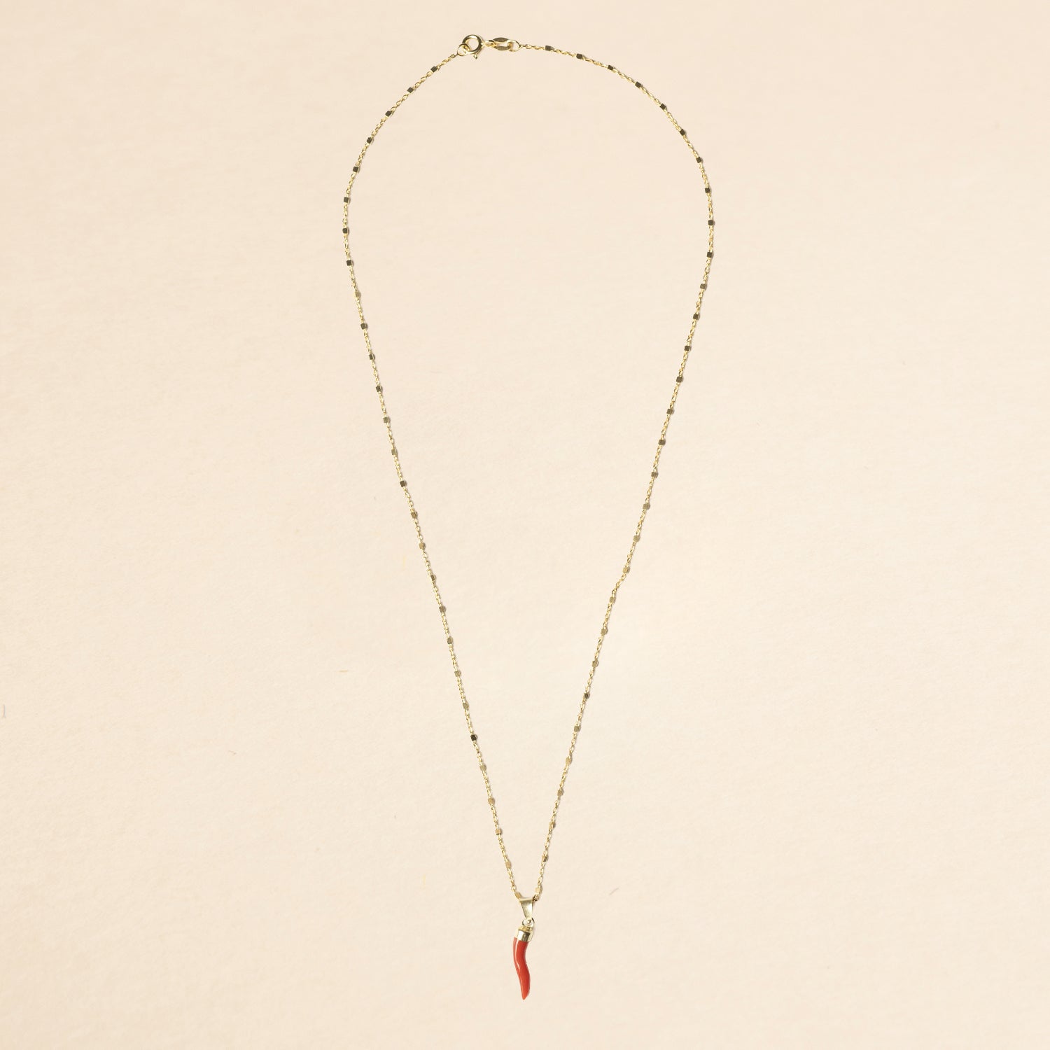 Collana Lux Corno Corallo