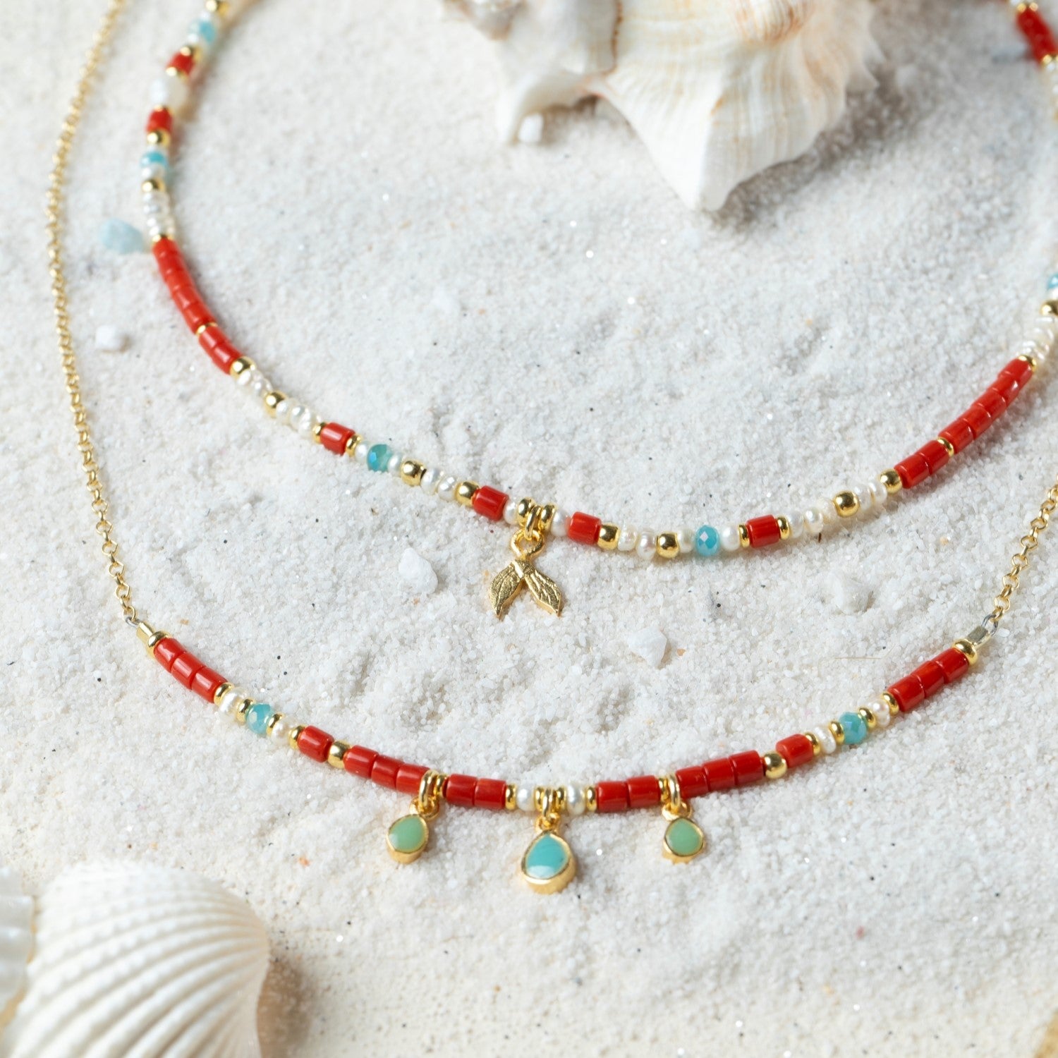 Collana Mezza infilata - Collezione Partenope in Rosso