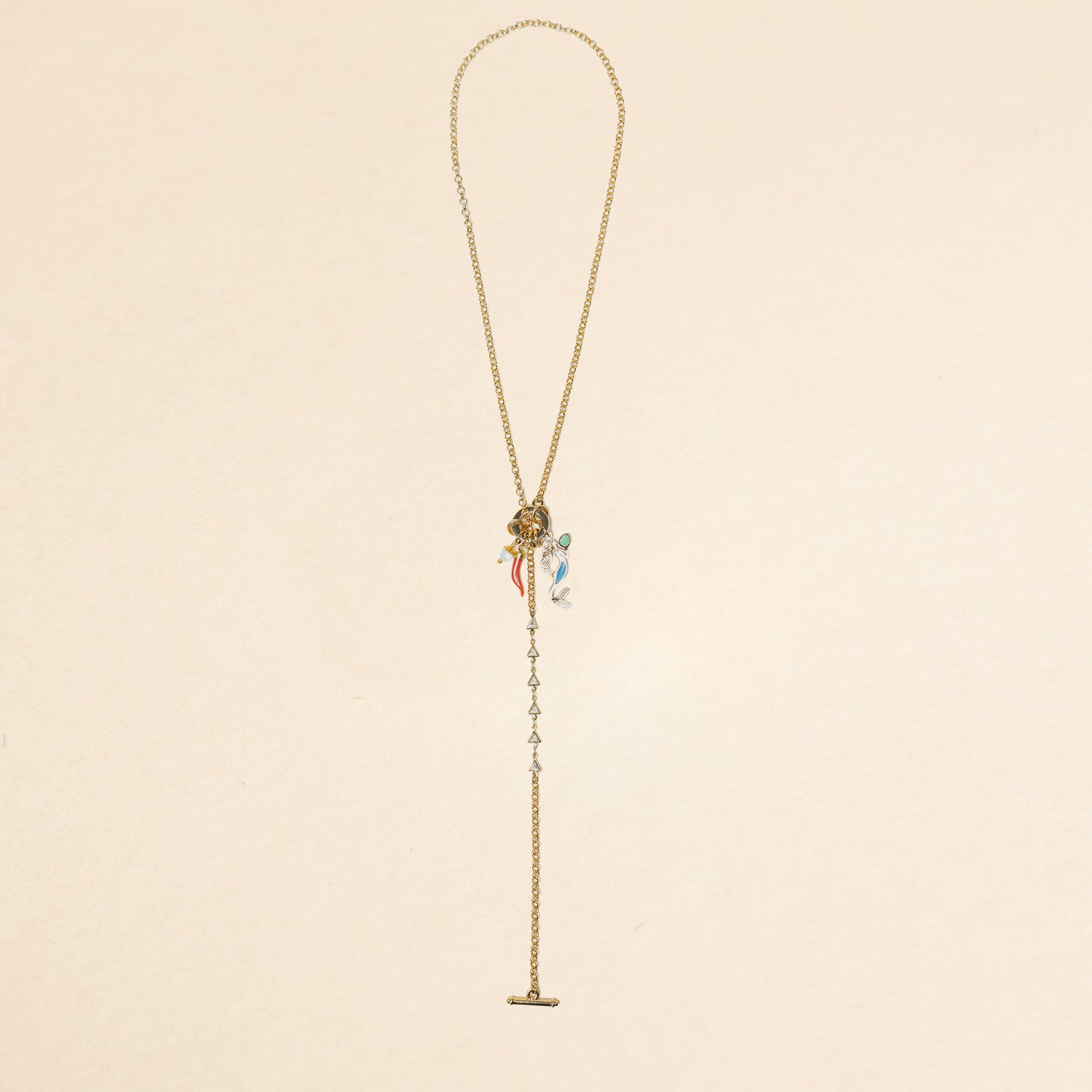 Collana T-Bar - Collezione Partenope in Rosso