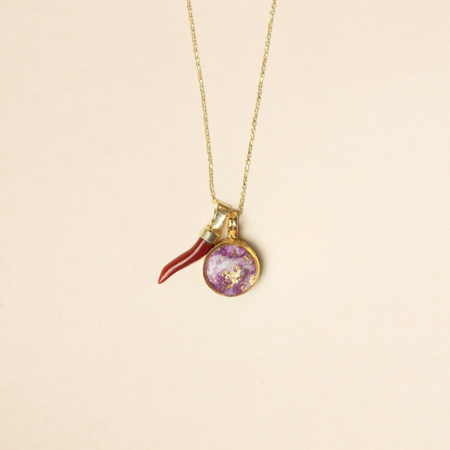 Collana marble rosa